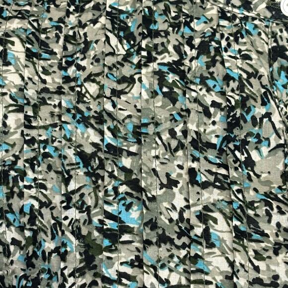 LOFT Petite Button-Up Olive and Black High Collar Blouse Size XSP - Picture 5 of 8